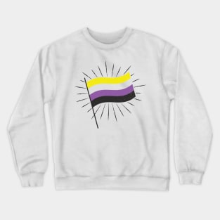 Retro Nonbinary Pride Flag Crewneck Sweatshirt